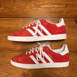 Adidas Gazelle red suede size 9M
